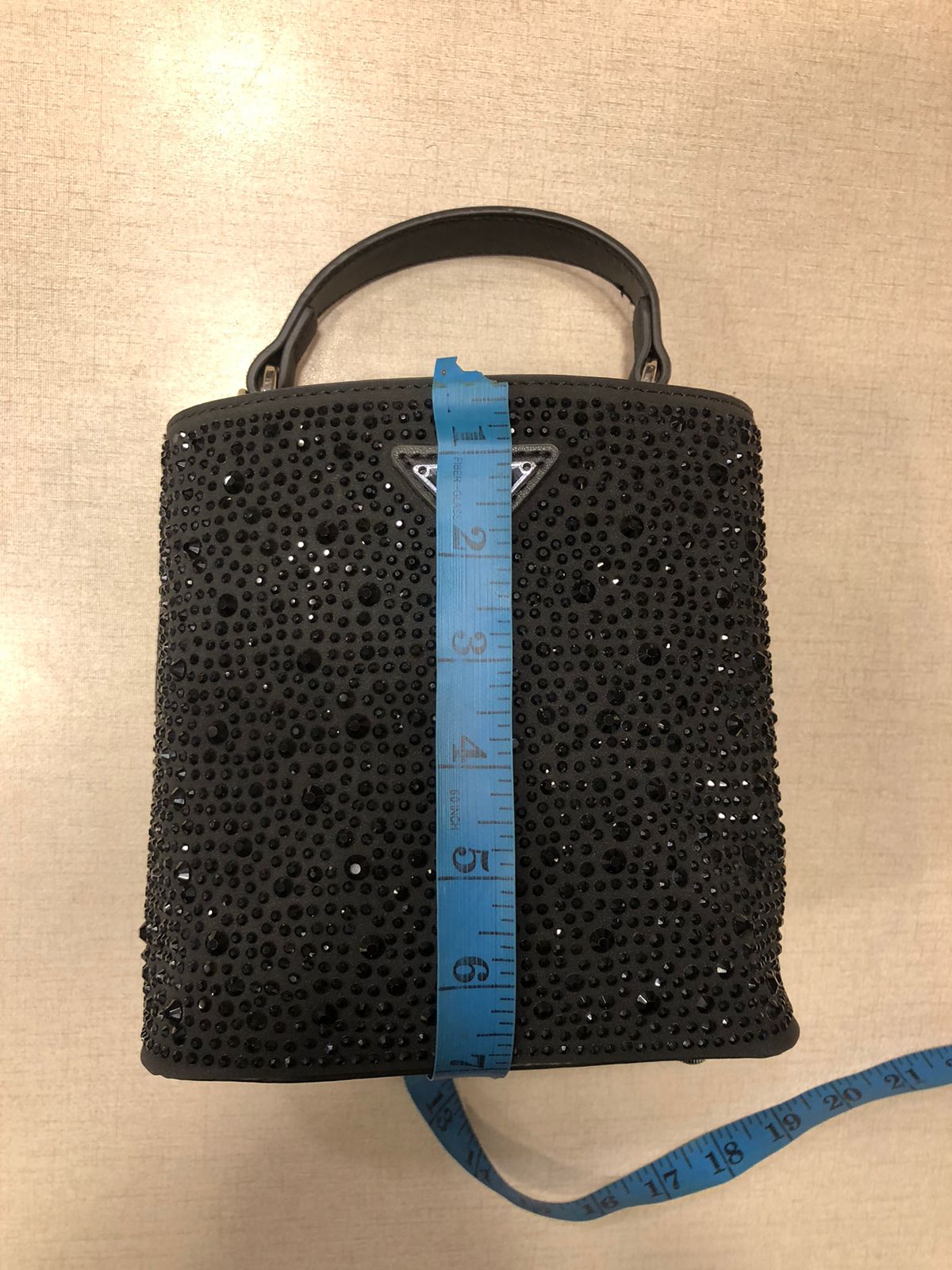 Luxury Rhinestone Mini Handbag For Women (8 Γ 7 Inches) β Stylish Sparkling Party Purse | Elegant Top Handle Bag For Weddings & Events (Without Box) (Black)