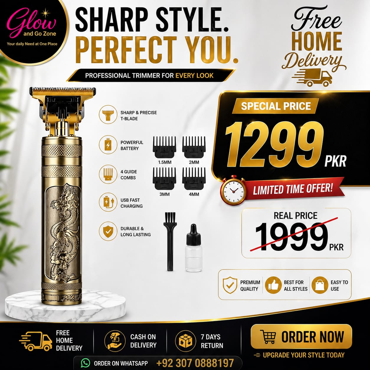 T9 Professional Trimmer Dragon Style